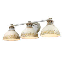 Golden 0865-BA3 AGV-AI - Golden Lighting Kinsley 3-light Vanity in Antique Ivory shade